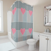 Duschvorhang im Herzen Pattern (Beispiel)