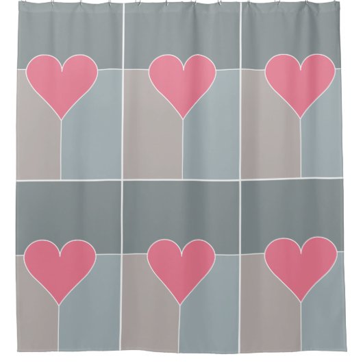 Duschvorhang im Herzen Pattern (Vorderseite)