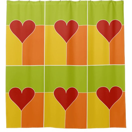 Duschvorhang im Herzen Pattern (Vorderseite)