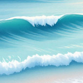 Duschvorhang im Küstenbereich