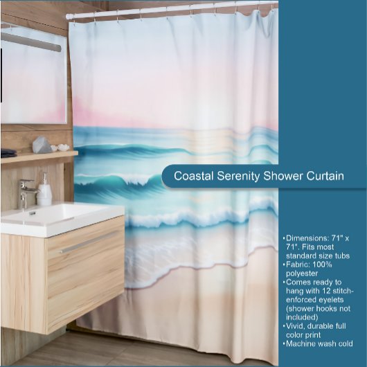 Duschvorhang im Küstenbereich