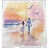 Duschvorhang im Küstenstil (Vorderseite)