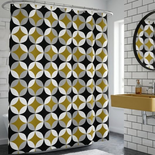 Duschvorhang im Midcentury-Stil