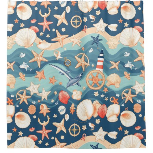 Duschvorhang im tropischen Ozean (Vorderseite)