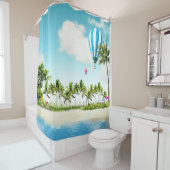 Duschvorhang im tropischen Paradies (Beispiel)