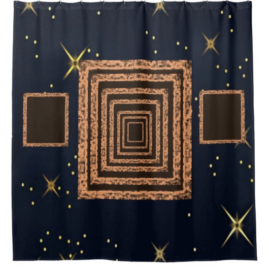 Duschvorhang in orange (Vorderseite)