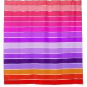 Duschvorhang in Rosa, Lila und Orange (Vorderseite)