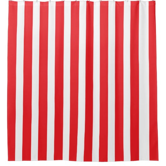 Duschvorhang in Rot und Weiß (Vorderseite)