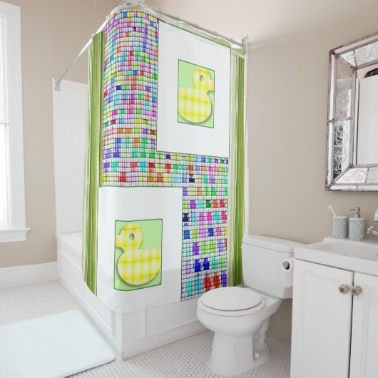 Duschvorhang Kariert (Beispiel)