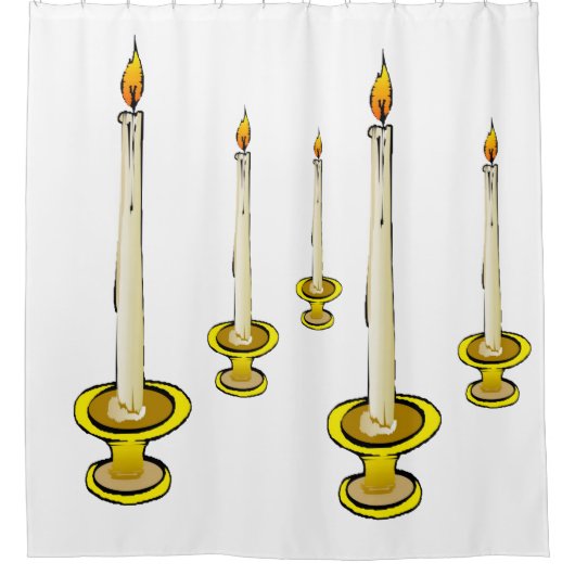 Duschvorhang Kerzen (Vorderseite)