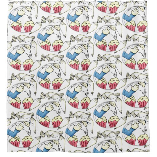 Duschvorhang Kuchendekorator (Vorderseite)