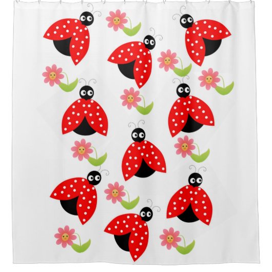 Duschvorhang Ladybug Bloral (Vorderseite)