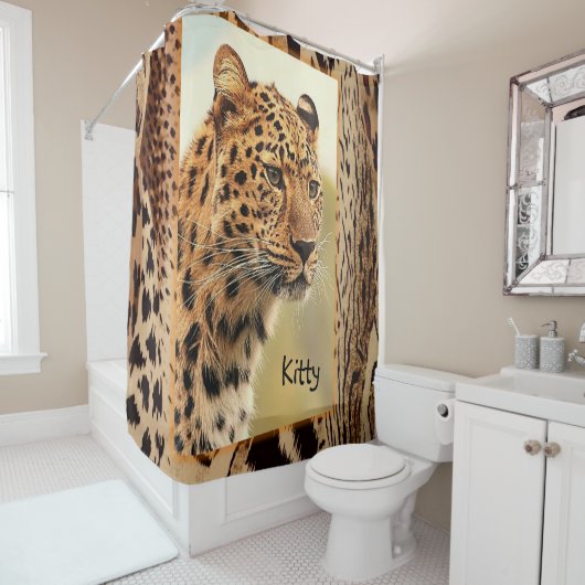 Duschvorhang Leopard (Beispiel)