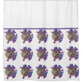 Duschvorhang - Lila finnischer Fisch (Vorderseite)