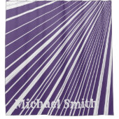 Duschvorhang Lila und weiß Streifen (Vorderseite)