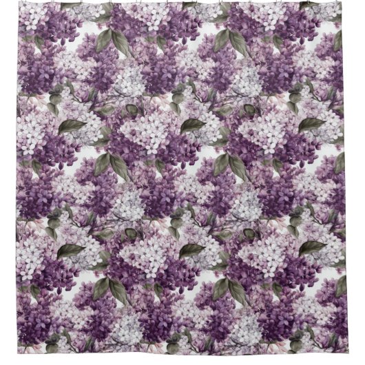 Duschvorhang lila & weiß Lilac (Vorderseite)