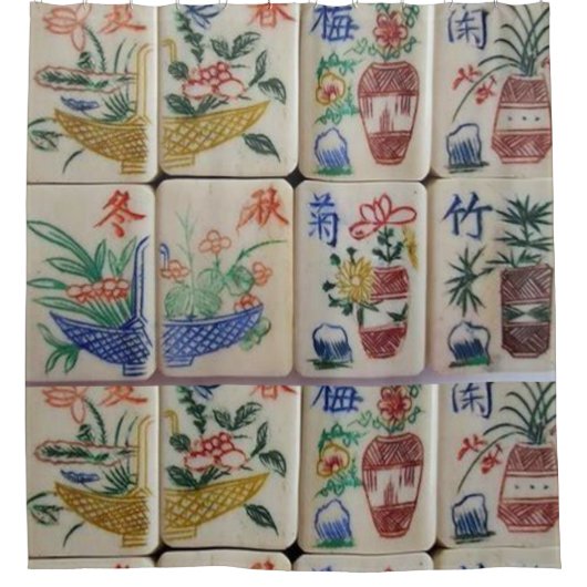 Duschvorhang Mahjong (Vorderseite)