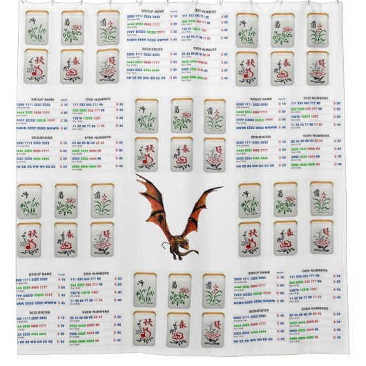 Duschvorhang Mahjong Dragon (Vorderseite)