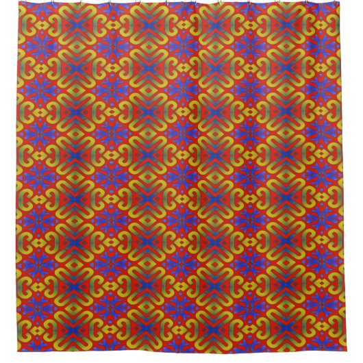 Duschvorhang, mehrfarbiges geometrisches Muster Duschvorhang (Vorderseite)