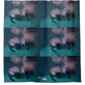 Duschvorhang mit 2 Manatis-Freunden (Vorderseite)