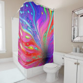 Duschvorhang mit Abstrakten Flüssigkeitswellen (Beispiel)