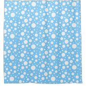 Duschvorhang mit blauen Spots (Vorderseite)