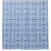 Duschvorhang mit blauen Streifen (Vorderseite)