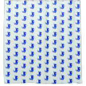 Duschvorhang mit Blaupapagei (Vorderseite)