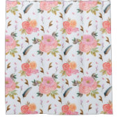 Duschvorhang mit Blumenmuster (Vorderseite)