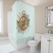 Duschvorhang mit Blumenmuster (Beispiel)