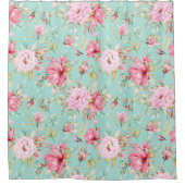 Duschvorhang mit Blumenmuster (Vorderseite)