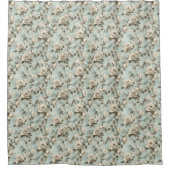 Duschvorhang mit Blumenmuster im Vintage-Stil (Vorderseite)