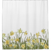 Duschvorhang mit Blumenrahmen (Vorderseite)