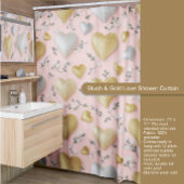 Duschvorhang mit Blush & Gold Liebe