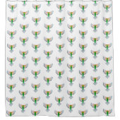 Duschvorhang mit bunten Vögeln (Vorderseite)