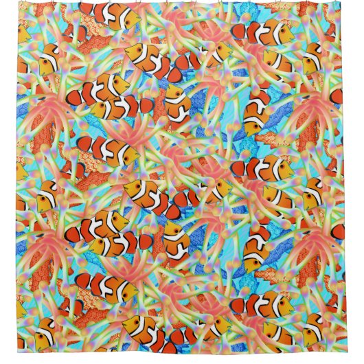 Duschvorhang mit Clownbahn (Vorderseite)