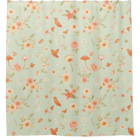 Duschvorhang mit Cotgore-Kern - Eine Whimsikische (Vorderseite)