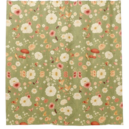 Duschvorhang mit Cotgore-Kern - Eine Whimsikische (Vorderseite)