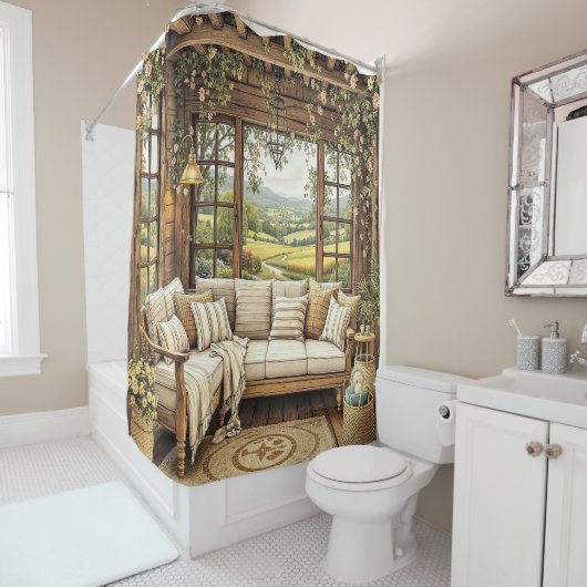 Duschvorhang mit diesem Urlaub fühlen sich (Beispiel)