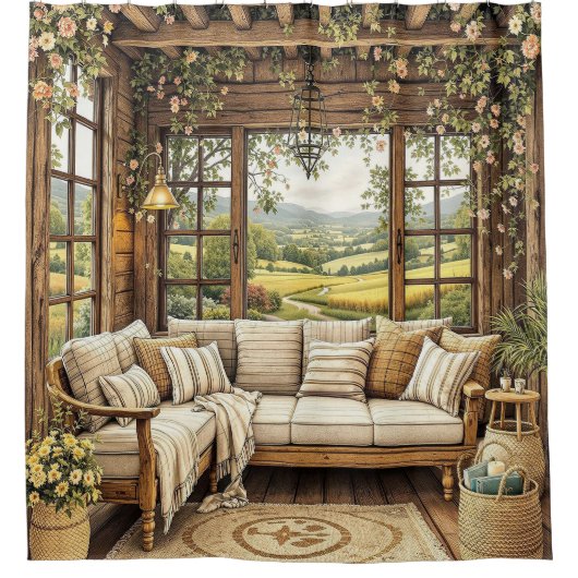 Duschvorhang mit diesem Urlaub fühlen sich (Vorderseite)