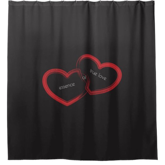 Duschvorhang mit Doppelherz (Vorderseite)
