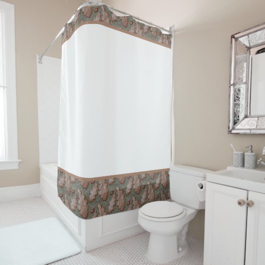 Duschvorhang mit Eichenholzrahmen (Beispiel)