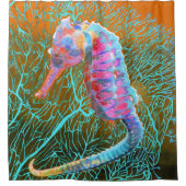 Duschvorhang mit elektrischem Seepferd (Vorderseite)