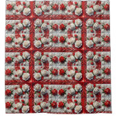 Duschvorhang mit englischer Rose Design (Vorderseite)