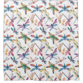 Duschvorhang mit farbenfrohen Drachenfliegendesign (Vorderseite)