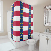 Duschvorhang mit Flag North Carolina, USA (Beispiel)