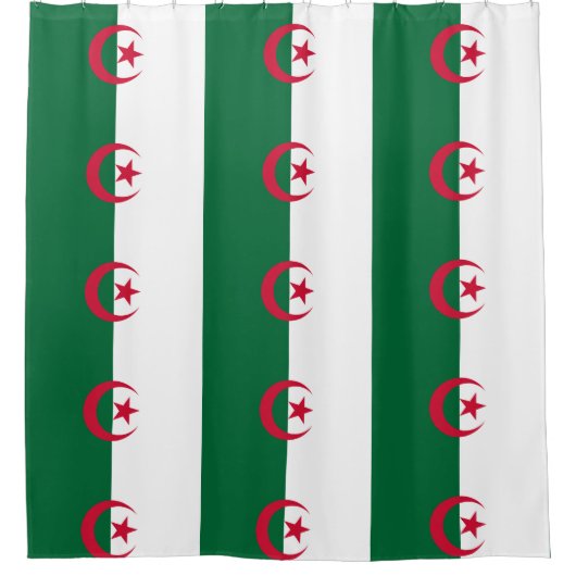 Duschvorhang mit Flagge Algeriens (Vorderseite)