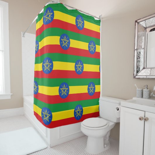 Duschvorhang mit Flagge in Äthiopien (Beispiel)