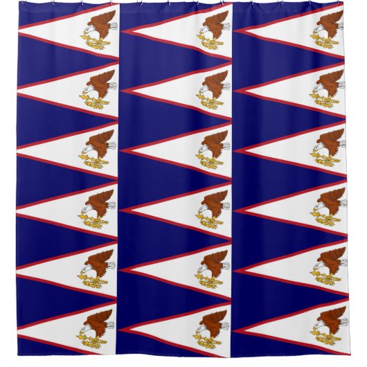 Duschvorhang mit Flagge von Amerikanisch-Samoa (Vorderseite)