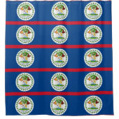 Duschvorhang mit Flagge von Belize (Vorderseite)
